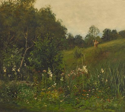 Summer Landscape with Mower by Johann Sperl